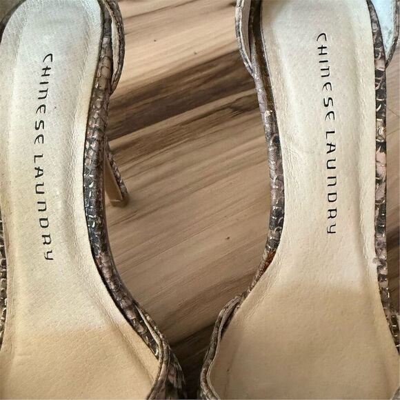 Chinese Laundry Women's Brown Snakeskin D'Orsay Heels Size 8M - Picture 5 of 7